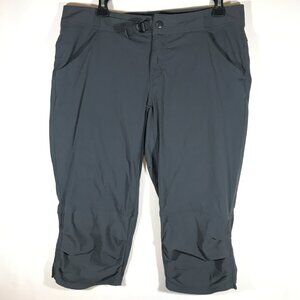 Prana Bliss Women's 10 Gray Lightweight Hiking Outdoor Activewear Capri Pants